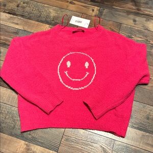 Blue B Pink Smiley Sweater